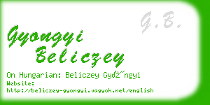 gyongyi beliczey business card